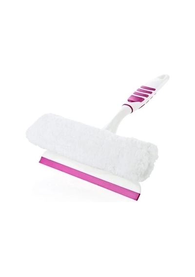 Pratik Kolay Mikrofiber Peluşlu Camsil Cam Silme Aleti Aparatı Beyaz