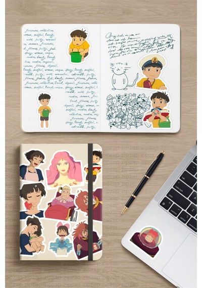 Küçük Deniz Kızı Ponyo Anime Telefon Laptop Bullet Journal Yapışkanlı Folyo Sticker Paketi 23 Adet Çok Renkli