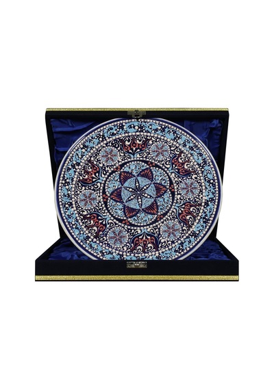 E38 El İşçiliği Çini Tabak 25 Cm - 6680
