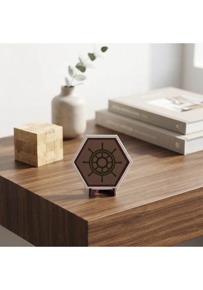 Dümen Motifli Modern Masaüstü Dekoru Yaşam Alanlarınıza Deniz Esintisi Ve Şıklık Katan Özel Bir Tasarım 10x10 Cm, Açık Kahve
