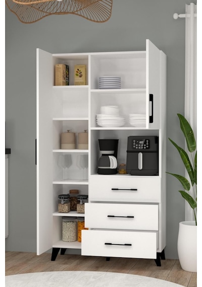 Çok Amaçlı%100 Mdf Mutfak Mikrodalga Fırın Dolabı Çok Renkli