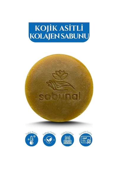 Sabunal Kolajen Sabunu 3 Adet - Hyaluronik Asit ve Kojik Asit İçerikli Aydınlatıcı Sabun