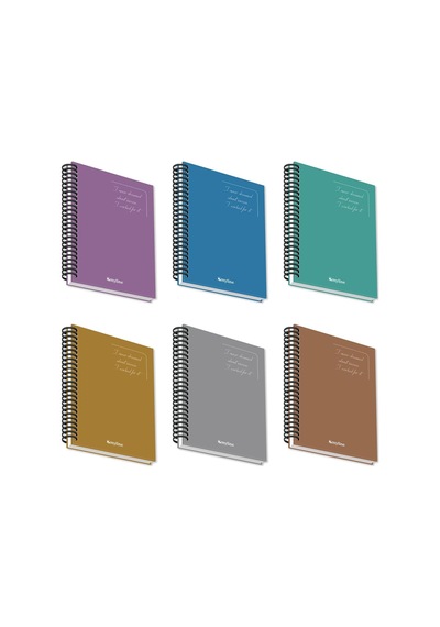 Metalik Sert Kapak Spiralli Defter - 17x24 Cm, 240 Sayfa