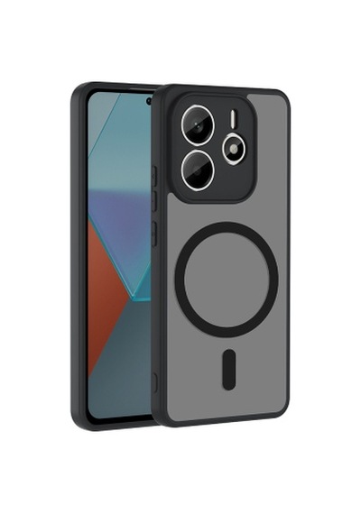 Xiaomi Redmi Note 14 4g Kılıf M-safe Şarj Özellikli Zore Babet Kapak Xiaomi Redmi Note 14 4g Zore - Siyah