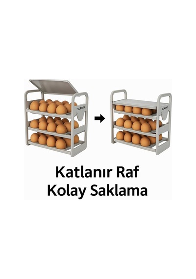 Buzdolabı Yumurta Organizeri 30 Hazneli, Katlanır Raflı, Yaylı Mekanizma & Tarih Kayıt Fonksiyonlu Yumurta Saklama Kutusu Çok Renkli Buzdolabı Yumurta Organizeri 30 Hazneli, Katlanır Raflı, Yaylı Mekanizma & Tarih Kayıt Fonksiyonlu Yumurta Saklama Kutusu Çok Renkli