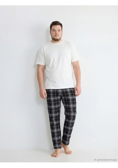 Lc Waikiki Lc Waıkıkı Siyah Standart Kalıp Ekose Erkek Pijama Altı