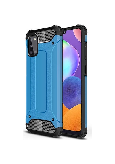 Noktaks - Samsung Galaxy Uyumlu A31 - Kılıf Çift Katman Zırh Tank Crash Military Kapak - Gold