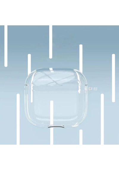 Apple Uyumlu  AirPods 4 Kılıf Şeffaf Kristal Silikon Zore Airbag 14 Kılıf-şeffaf