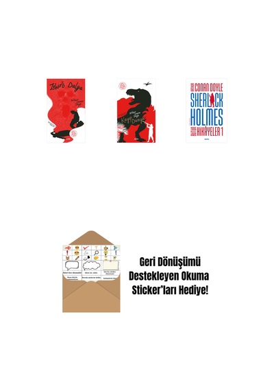 Zehirli Dalga + Kayıp Dünya + Sherlock Holmes - Bütün Hikayeler 1 Ciltli + Okuma Sticker'ları