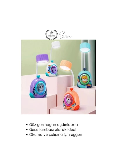 Masalambası Usb Şarjlı Led Mini Masa Lambası Çocuklar İçin Hayvan Figürlü Pet Kabin Sevimli Diğer