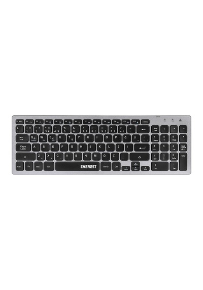 Kb-bt88 Siyah/gri Bluetooth Ultra İnce Q Mac/win/android/ıos Uyumlu Bilgisayar Tablet Televizyon Telefon Uyumlu Uzun Mesafeli Kablosuz Klavye