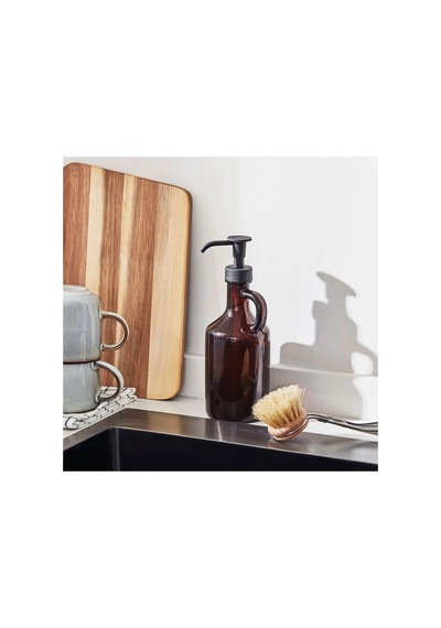 Ikea Sıvı Sabunluk, 380 Ml, 21 Cm Yükseklik, Cam, Kahverengi