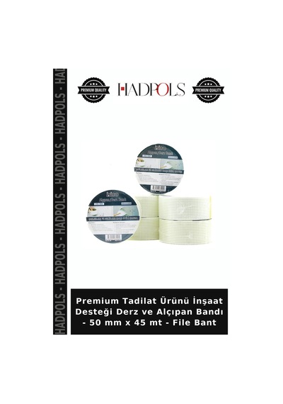 Premium Tadilat Ürünü İnşaat Desteği Derz Ve Alçıpan Bandı - 50 Mm X 45 Mt - File Bant