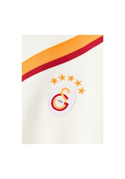 Gsstore Galatasaray Kadın Yarım Fermuar Sweatshirt K261091 Ekru Ekru