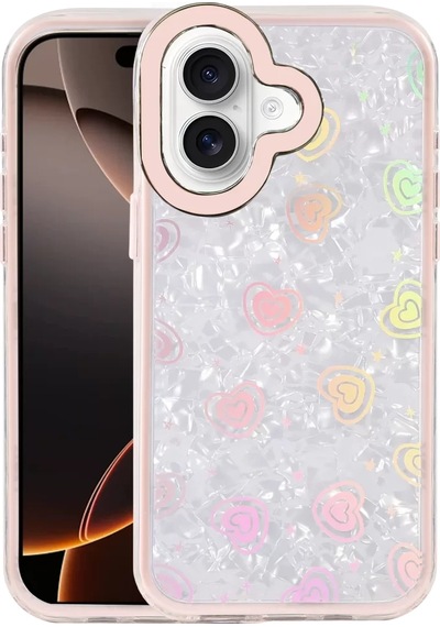 Newface Apple İphone 16 Lumi Desenli Kapak - Pembe