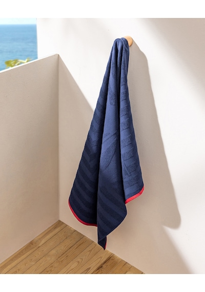 Madame Coco Mathis %100 Pamuk Plaj Havlusu - Lacivert - 70x150 Cm 8684427310816 Çok Renkli