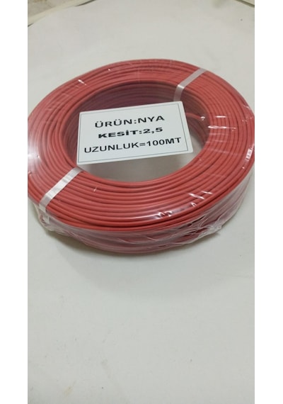 2.5 Mm 100 Metre Kırmızı Nya Kablo 1