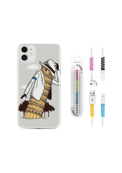 Apple Uyumlu iPhone 11 Kılıf Kablo Koruyuculu Black In The Woman 1367