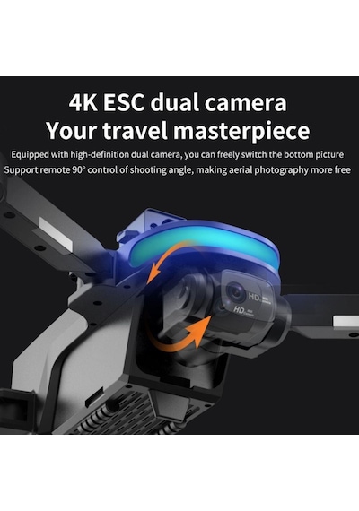 M104 Drone,fırçasız Motorlu, Engel Aşabilen,uzun Aydınlatmalı,brushless Motorlu 4k Akıllı Drone-1477