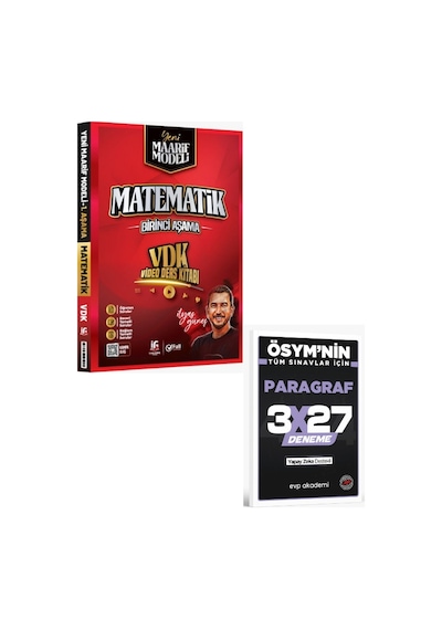 2027 Full Matematik 2027 Üniversiteye Hazırlık Matematik Birinci Aşama Yeni Maarif Modeli Video Ders Kitabı+ Evp Akademi Paragraf