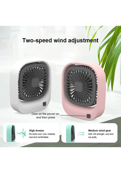 Masa Fanı Mini Taşınabilir Usb Şarj Fanı Salınımlı 90 Eğimli Fan