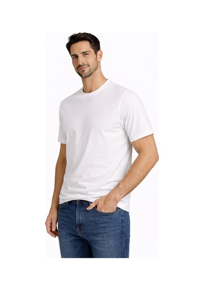 Classics Men Bordoo Basic Bisiklet Yaka Kısa Kol Erkek Tişört 7624 Beyaz