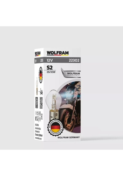 Wolfram 12v Halogen Lamba S2 35, 35w Ba20d Motorcycle 1 Adet 179210229