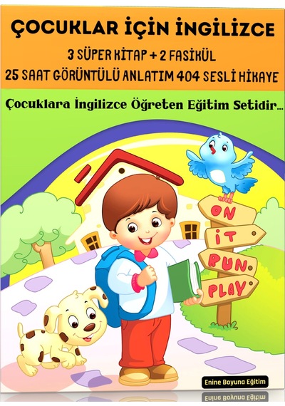 Çocuklar İçin İngilizce Eğitim Seti 3 Kitap + 15 Saat Anlatım