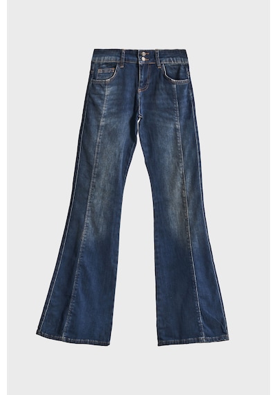 Itsbasic Kadın T.kot Rengi 2w5-8 Swl Mid Rise Flare Fit Süper Esnek Kumaş İspanyol Paça Denim Jean