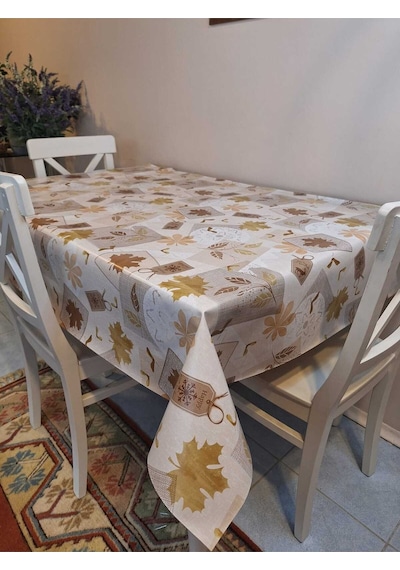 Elyaflı Pvc Masa Örtüsü Modern, Dayanıklı, Silinebilir Ve Şık Görünüm Dkrm121 Kahverengi