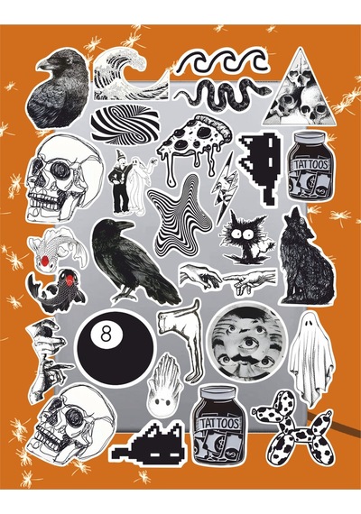 Black And White Seri 2 Sticker Seti Laptop Ajanda Notebook Tablet Telefon Defter Etiket Bullet Diğer