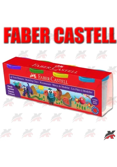 Faber Castell 4 Renk Oyun Hamuru Su Bazlı 440gr