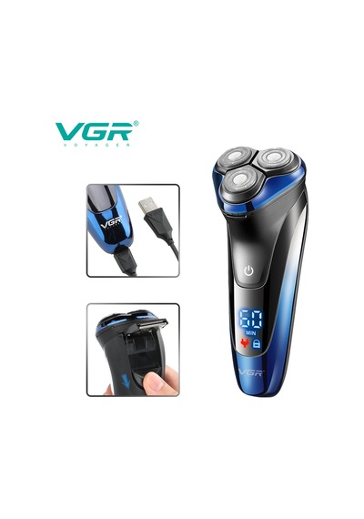 Tıraş Makinesi V-290 & V-387 - 2'li Berber Seti Turbo T-bıçak Trimmer Çift Folyo Shaver