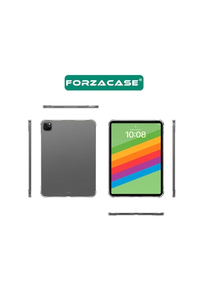 Forzacase Apple Uyumlu iPad  Pro 2024 13 İnch İle Anti Shock Silikon Kılıf Şeffaf - Fc014 Şeffaf