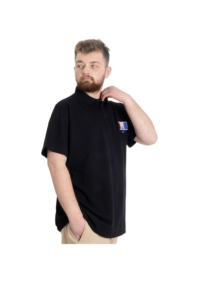 Mode Xl Büyük Beden Erkek T-Shirt Polo Absolute Destıny 23335 Siyah 001