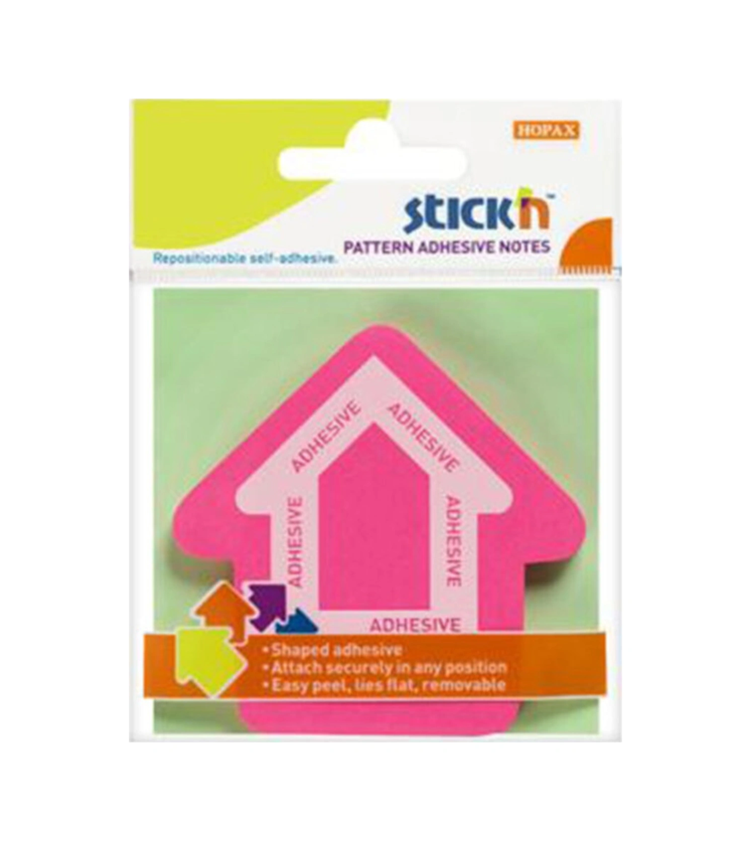 Hopax Stıckn Yapışkanlı Not Kağıdı 6 Adet Ok Şekilli 50 Yp 70x70 Mm Pembe 21542
