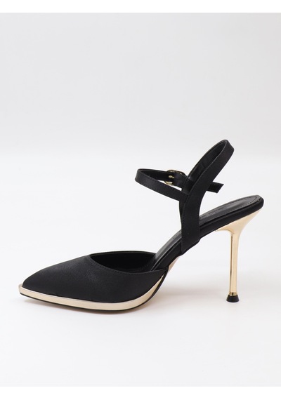 Nesilshoes Nesil Shoes Uraz 600 Siyah Saten Altın Topuklu Kadın Sandalet Nesilshoes Nesil Shoes Uraz 600 Siyah Saten Altın Topuklu Kadın Sandalet