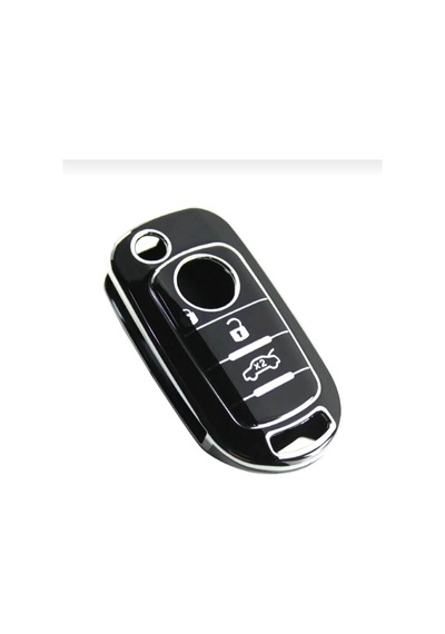 Autohan Keys Egea Anahtar Kılıfı, 3 Buton, Siyah-gümüş, Nano Kaplama Standart