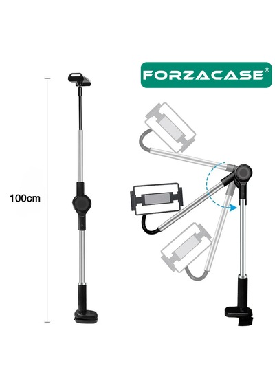 Forzacase 4.7 -12.9 Esnek Masaüstü Tablet & Telefon Tutucu 360 Döner, Ayarlanabilir Stand Fc1203