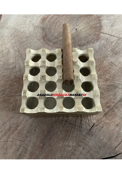 Antik Pirinç Sarı Küllük Puro Küllüğü Siğara Küllük 11 11cm