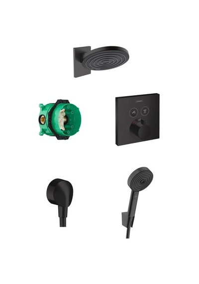 Hansgrohe Pulsify ShowerSelect Ankastre Banyo Seti Mat Siyah