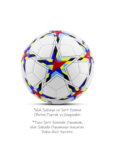 Uefa Şampiyonlar Ligi Futbol Topu 4 Astarlı No:5 480 Gr + Pompa Hediyeli X500 Çok Renkli Uefa Şampiyonlar Ligi Futbol Topu 4 Astarlı No:5 480 Gr + Pompa Hediyeli X500 Çok Renkli