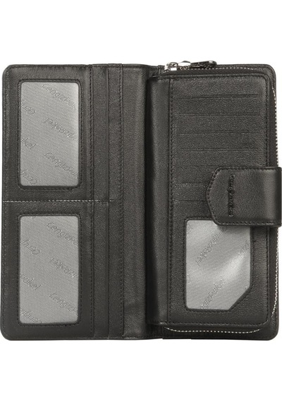 Cengiz Pakel Monogram Kadın Büyük Boy Mıknatıslı Cüzdan/portföy 65104p - Siyah 65104p-siyah-siyah Çok Renkli