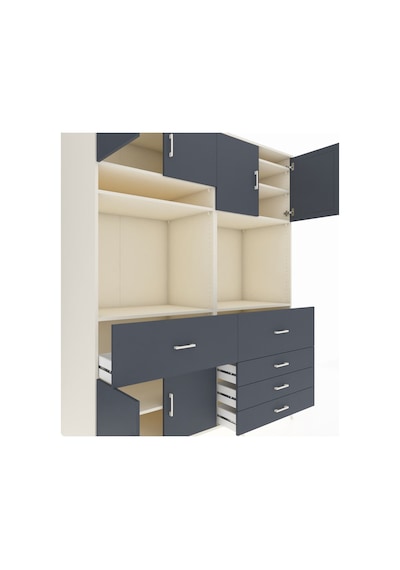 Kronos Gardrop 7 Raflı 5 Çekmeceli 6 Kapaklı 176x59x221 Aytaşı-antrasit Antrasit Kronos Gardrop 7 Raflı 5 Çekmeceli 6 Kapaklı 176x59x221 Aytaşı-antrasit Antrasit