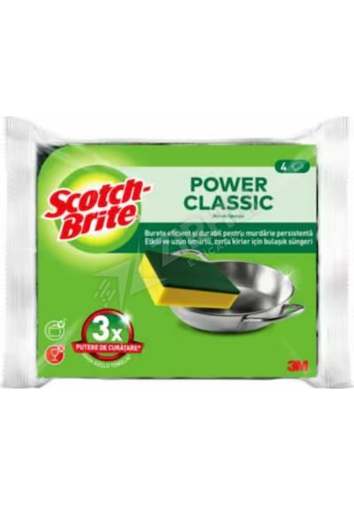 5 Adet Scotch Brite Yeşil Klasik Sünger 4'lü