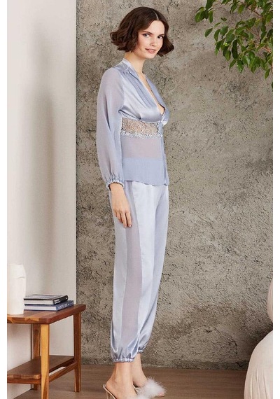 Pierre Cardin 6005 Kadın Saten Dantelli 6'lı Set-mist Mist