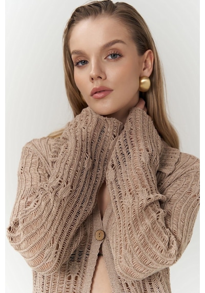 Mai Collection Mai Studios Co. Elena Vizon Triko Hırka Vizon