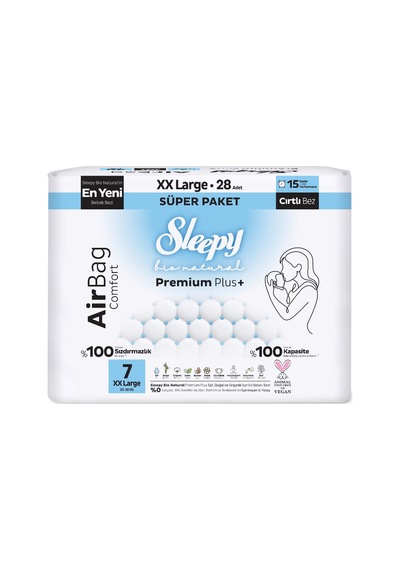 Sleepy Bio Natural Airbag No 7 Xxl 28'li - 5 Adet Tarı L