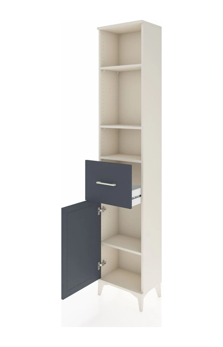 Arges Dolap 4 Raflı Tek Çekmeceli Tek Kapaklı 44x30x221 Aytaş... Aytaşı