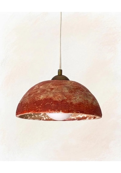 El Yapımı Terracotta Wabi Sabi Kil Sarkıt Avize, Çap 25 Cm, G9 Led Ampullü, Salon, Yemek Odası, Mutfak Adası El Yapımı Terracotta Wabi Sabi Kil Sarkıt Avize, Çap 25 Cm, G9 Led Ampullü, Salon, Yemek Odası, Mutfak Adası